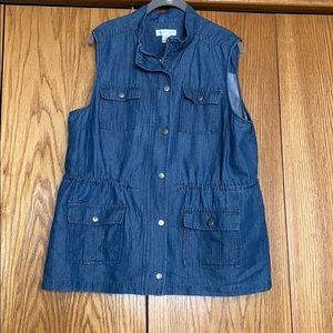 Cj banks chambray long vest